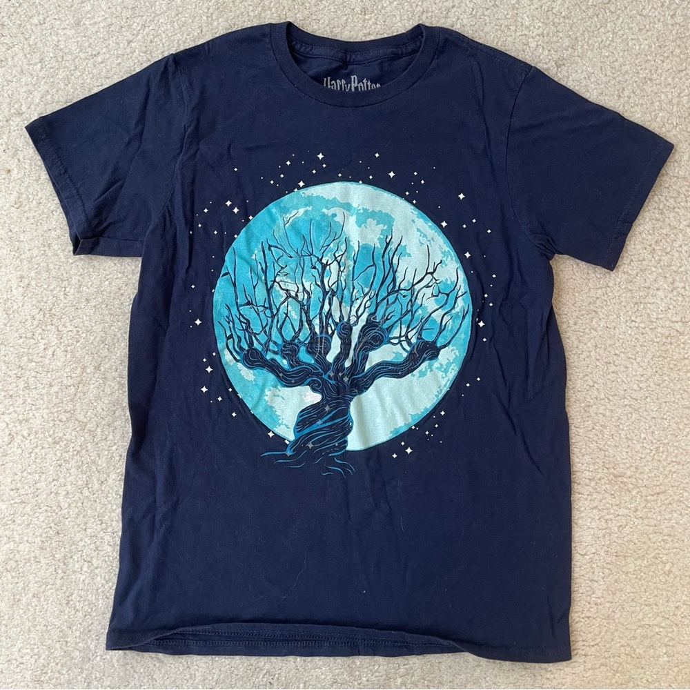 Harry Potter Loot Crate Navy Blue Whomping Willow Graphic Tee